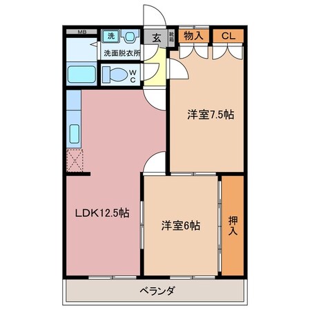 明野駅 徒歩18分 1階の物件間取画像